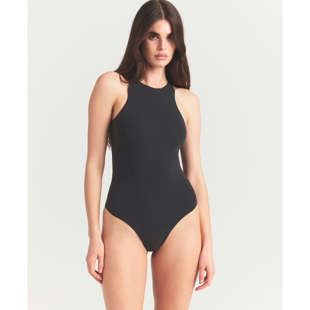 Skims Fits Everybody HIgh Neck Bodysuit BD-TNG-9223 Onyx Small - Picture 3 of 6